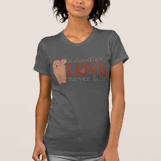 T-shirt Amour de griffonnage - abricot GoldenDoodle