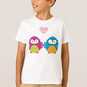 T-shirt AMOUR DE HIBOU : : fille intelligente + garçon