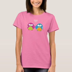 T-shirt AMOUR DE HIBOU : : fille intelligente + garçon