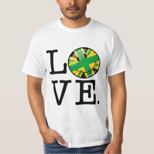 T-shirt Amour de Jamaïque et de Grande-Bretagne