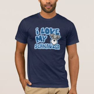 T-shirt Amour de Kawaii I mon Schnauzer