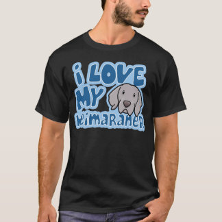 T-shirt Amour de Kawaii I mon Weimaraner