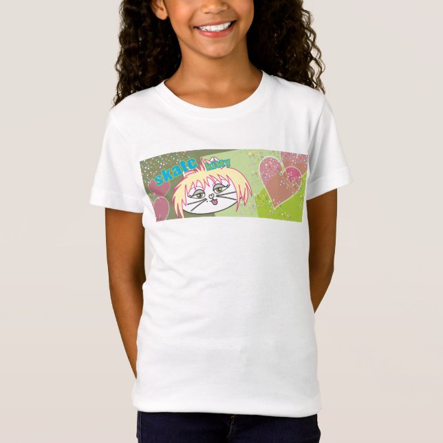 T-Shirt Amour de Kitty de patin (Devant)