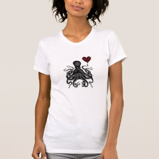 T-shirt Amour de Kraken de poulpe de Steampunk rétro !