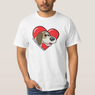 T-shirt Amour de la bande dessinée I mon PBGV