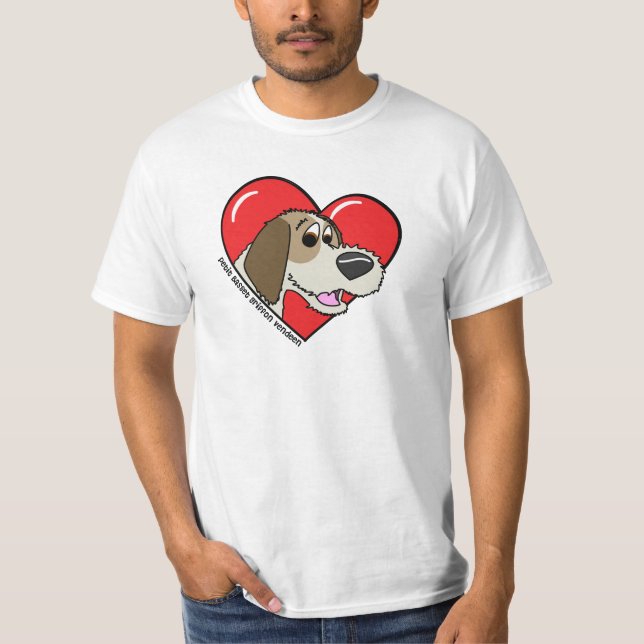 T-shirt Amour de la bande dessinée I mon PBGV (Devant)