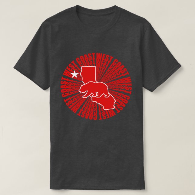 T-shirt Amour de la côte Cali-Ouest (Design devant)