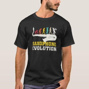T-shirt Amour De La Musique Saxophone Pour L'Évolution Sax