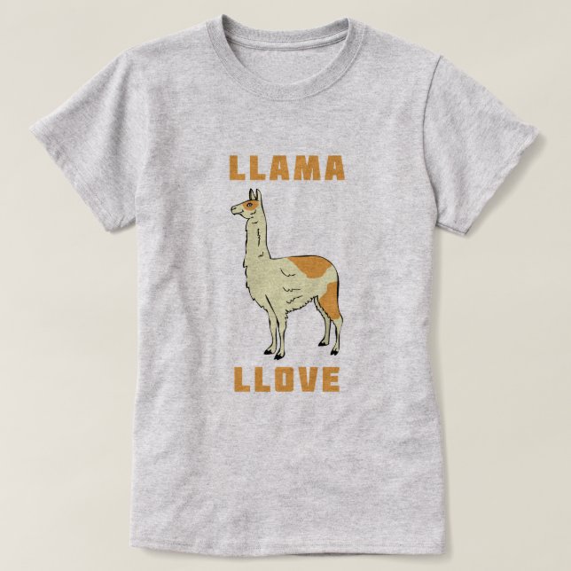 T-shirt Amour de lama (Design devant)