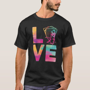 T-shirt Amour de l'aquarelle de hockey sur gazon