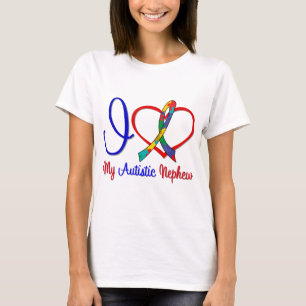 T-shirt Amour de l'autisme I mon neveu autiste