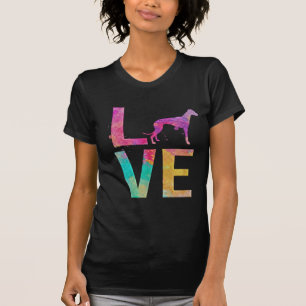 T-shirt Amour de Lévrier Broderie Fausse