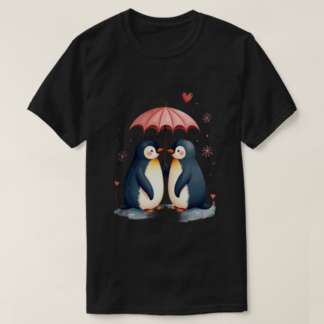 T-shirt Amour de manchot (Design devant)