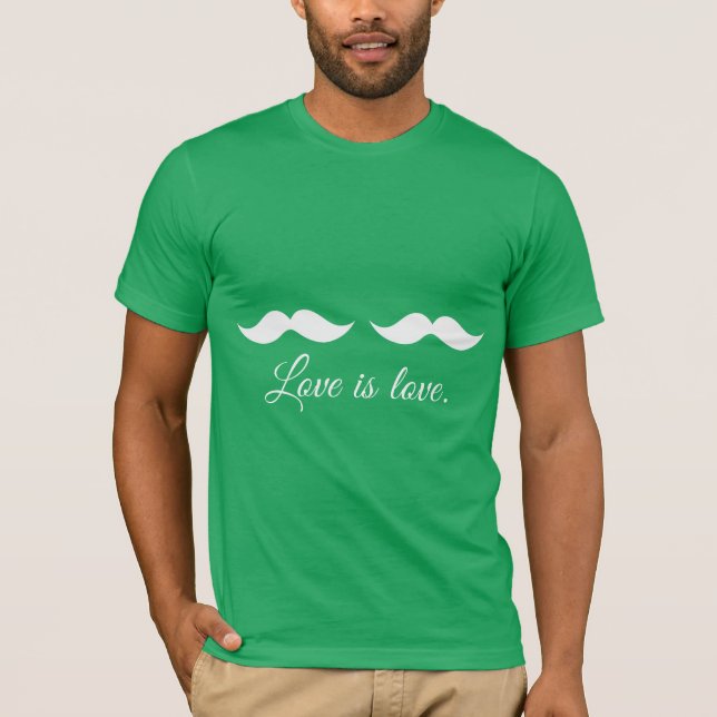 T-SHIRT AMOUR DE MOUSTACHE (Devant)