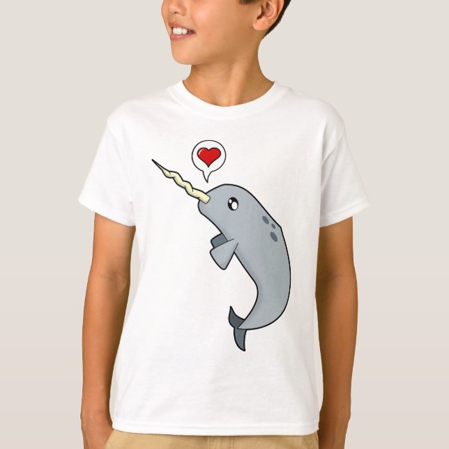 T-shirt Amour de Narwhal (Devant)