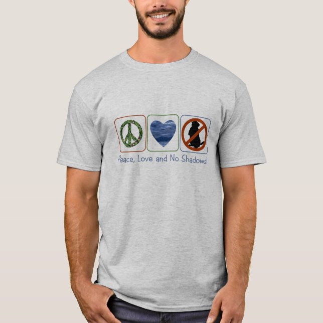 T-shirt Amour de paix et aucunes ombres (Devant)