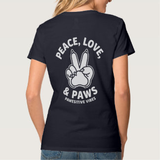 T-shirt Amour de Paix et de Pattes Vibes Positives Amateur