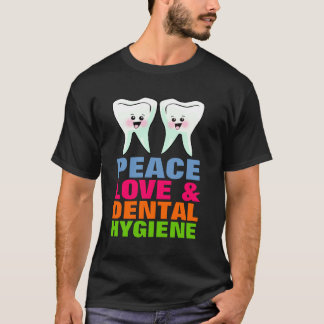 T-shirt Amour de paix et hygiène dentaire