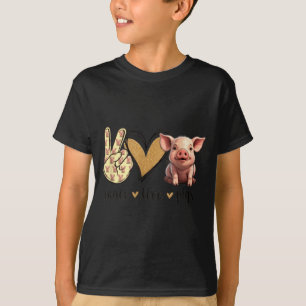 T-shirt Amour de Paix Mignon Amoureux de Cochon de Spectac