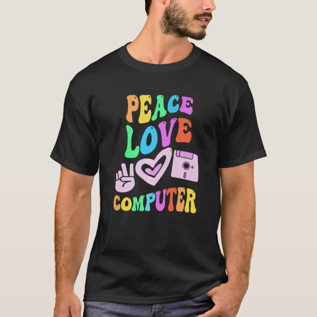 T-shirt AMOUR DE PAIX POUR L'ORDINATEUR Professeur de Tech (Devant)