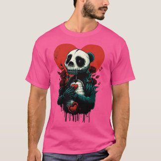 T-shirt Amour de Panda squelette