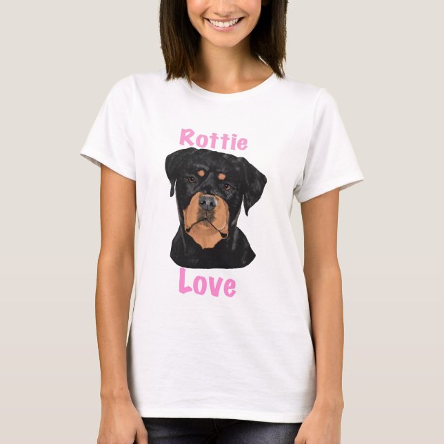 T-shirt Amour de Rottie Rottweiler  (Devant)
