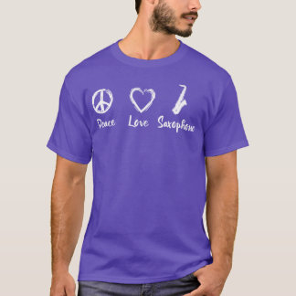 T-shirt Amour de saxophone drôle