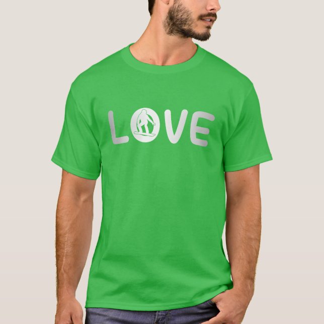 T-shirt amour de snowboard drôle (Devant)