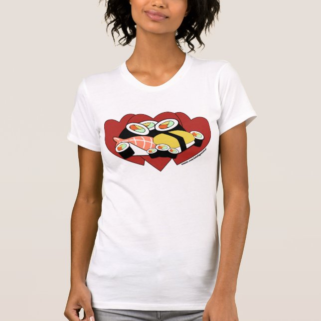 T-shirt Amour de sushi (Devant)