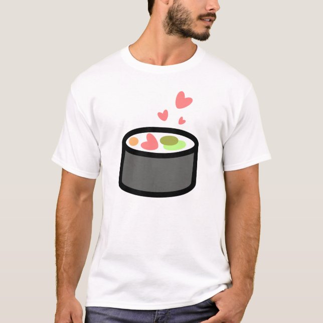 T-shirt Amour de sushi (Devant)