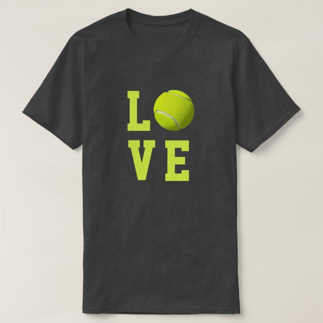 T-shirt Amour de tennis personnalisable (Design devant)