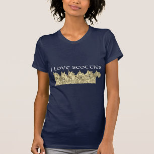 T-shirt Amour de Terrier Écossais