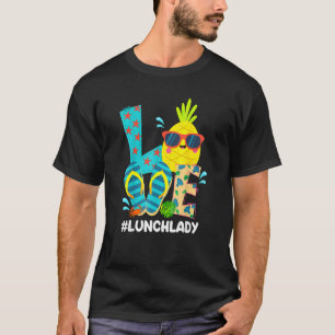 T-shirt Amour Déjeuner Lady Flip Flop Ananas Noël d'été