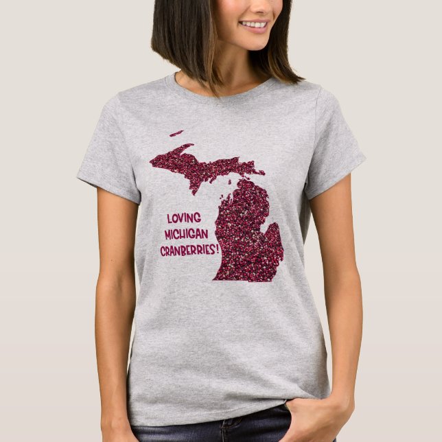 T-shirt Amour des canneberges du Michigan (Devant)