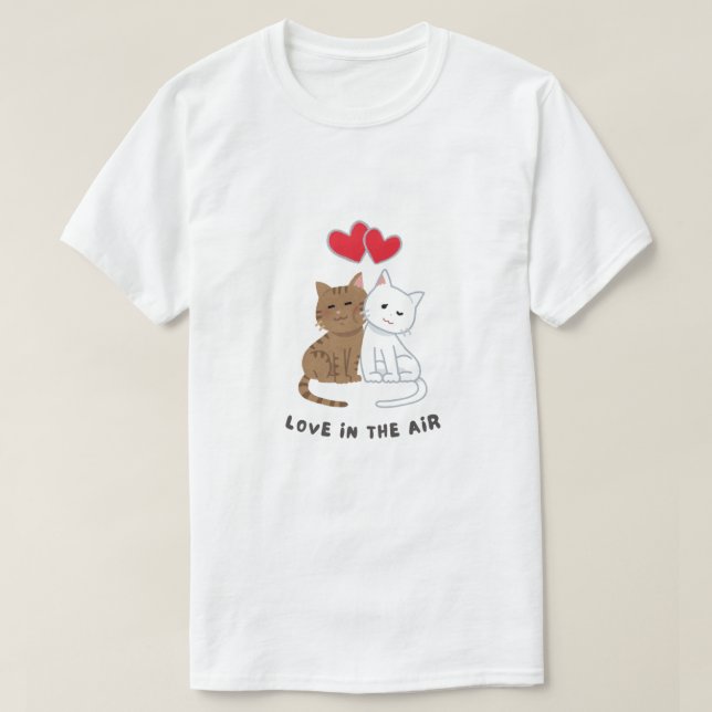 T-shirt Amour des chats et de la beauté (Design devant)