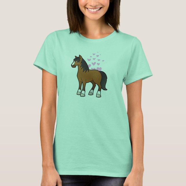 T-shirt Amour des chevaux (Devant)