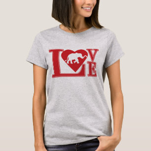 T-shirt amour des éléphants
