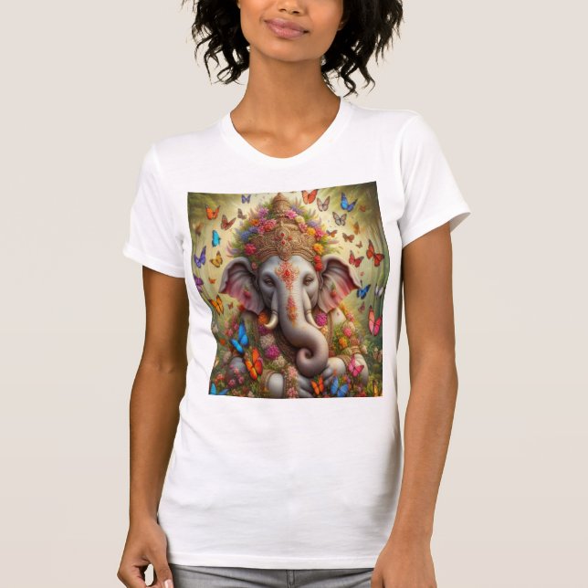 T-shirt Amour des éléphants et des papillons (Devant)