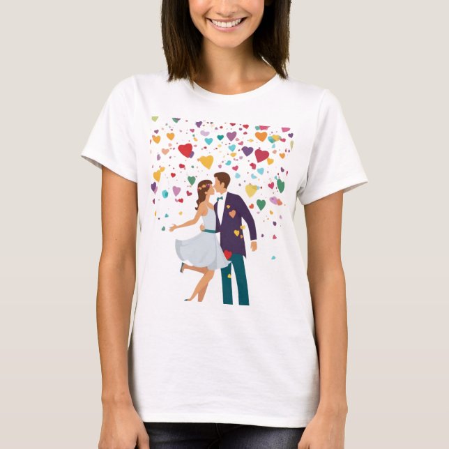T-shirt Amour Design Pour Femme (Devant)