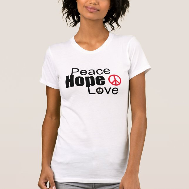 T-shirt amour d'espoir de paix (Devant)