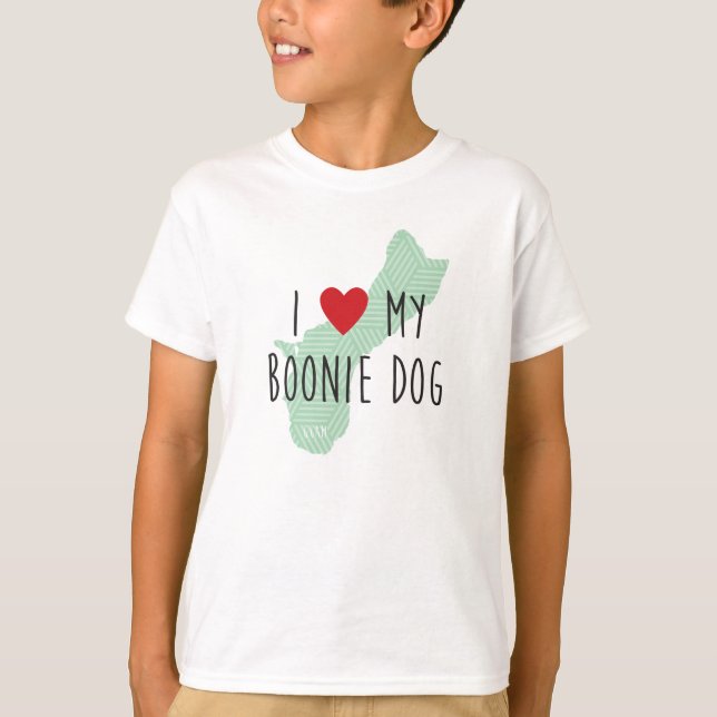 T-shirt Amour d'I des enfants ma chemise de chien de (Devant)