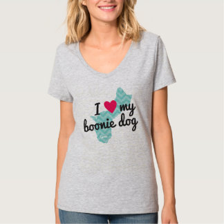 T-shirt Amour d'I des femmes ma chemise de chien de Boonie