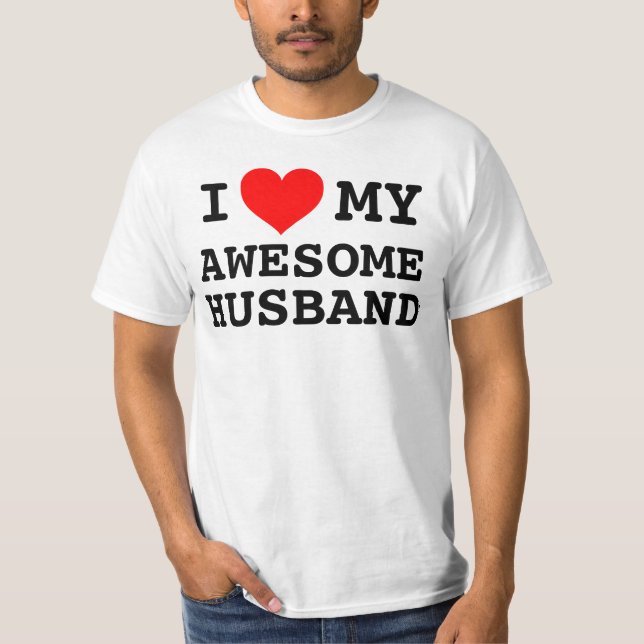 T-shirt Amour d'I des femmes mon mari impressionnant (Devant)