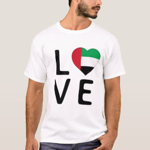 T-shirt Amour - Drapeau des Émirats Arabes Unis