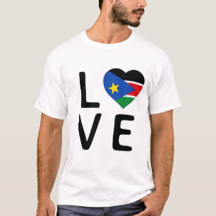 T-shirt Amour - Drapeau du Sud-Soudan