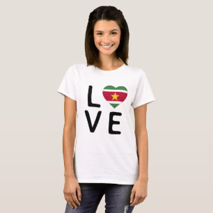 T-shirt Amour - drapeau du Suriname