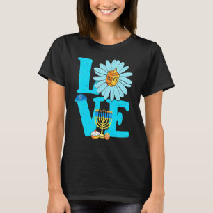 T-shirt Amour Dreidel Menorah Daisy Juif Hanukkah Chanuka