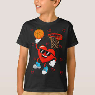 T-shirt Amour drôle Basketball en forme de coeur Joyeuse S