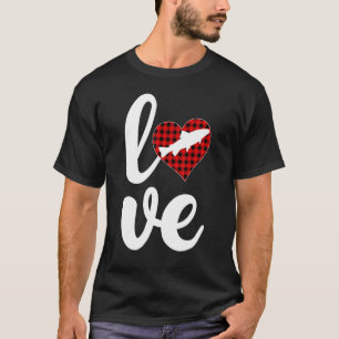 T-shirt Amour Drôle Buffalo Plaid Love Rainbow Truite Pois
