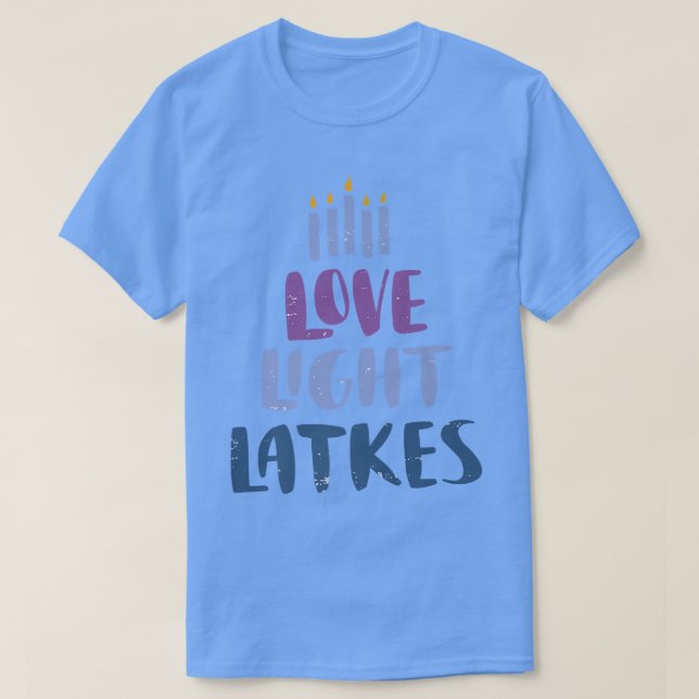 T-shirt Amour Drôle Comme Latkes Heureux Hanoukka (Design devant)